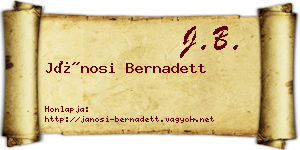 Jánosi Bernadett névjegykártya