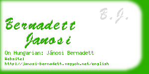 bernadett janosi business card